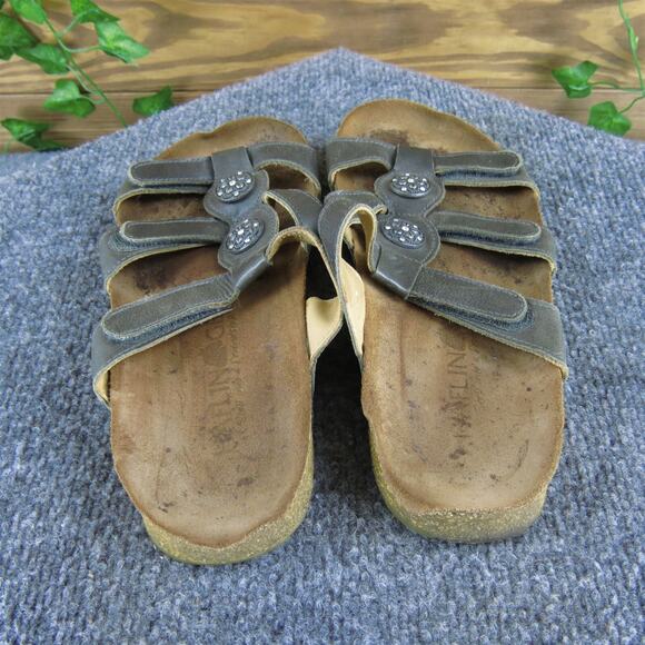 Haflinger‎ Women's Slide Blue Leather Sz 37 Medium Used 2025 - Picture 4 of 6